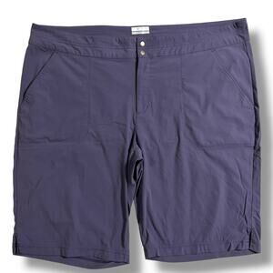 Columbia Womens Summer Hiking Bermuda Shorts Omni Shield Blue Size 22W